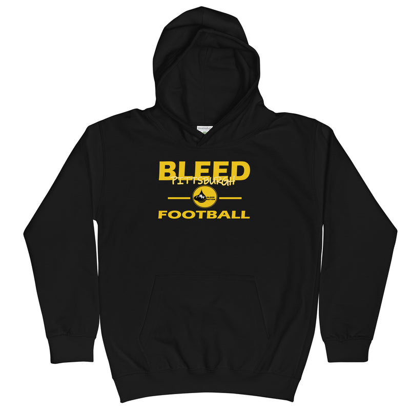 Bleed Pittsburgh Football Kids Hoodie