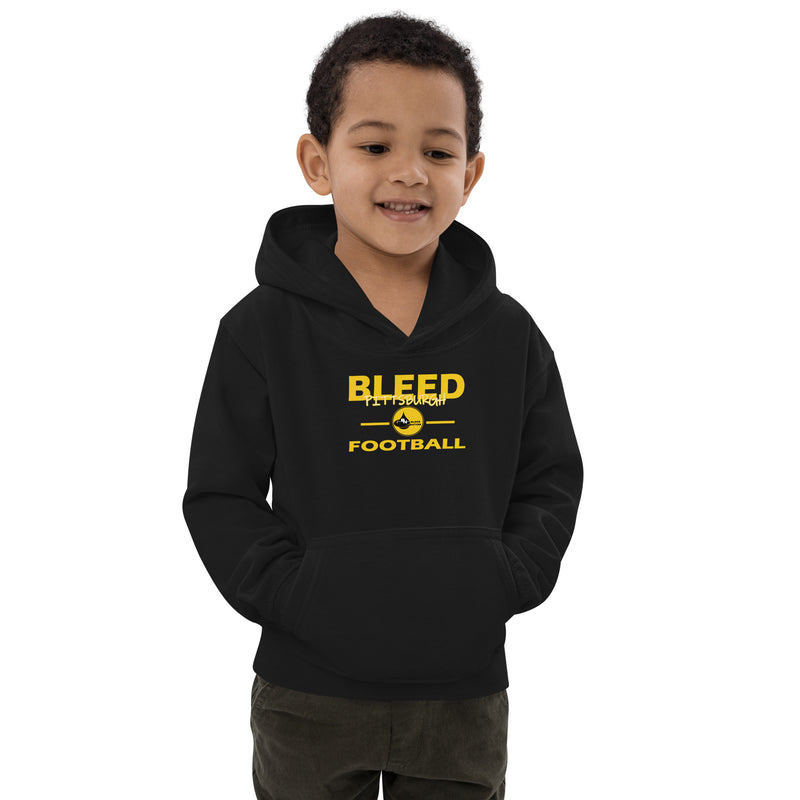 Bleed Pittsburgh Football Kids Hoodie