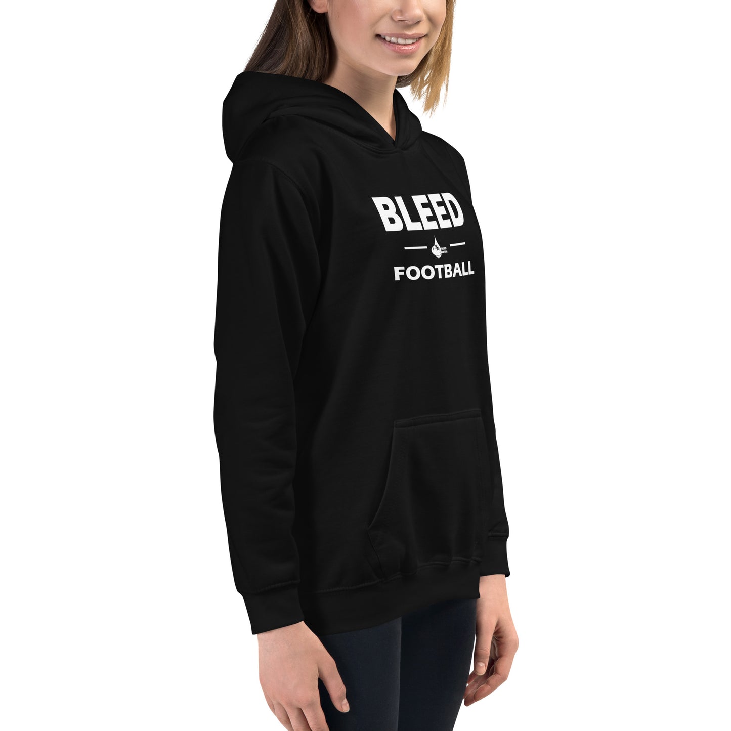 Bleed Football Youth Printed Hoodie - Clothing Online