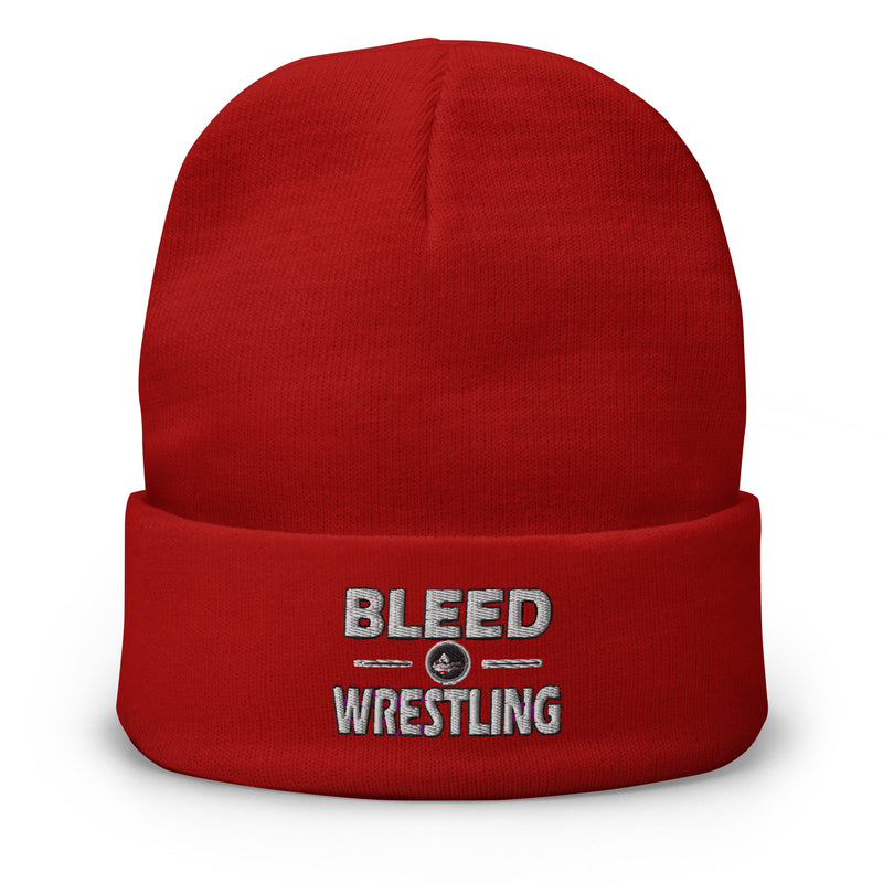 Bleed Wrestling Embroidered Beanie