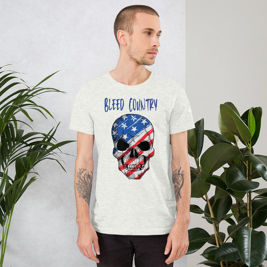 Skeleton Patriotic Mask Unisex t-shirt