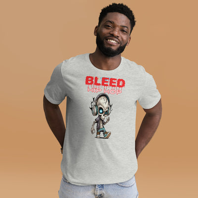 Bleed Skeleton Graffiti Unisex t-shirt