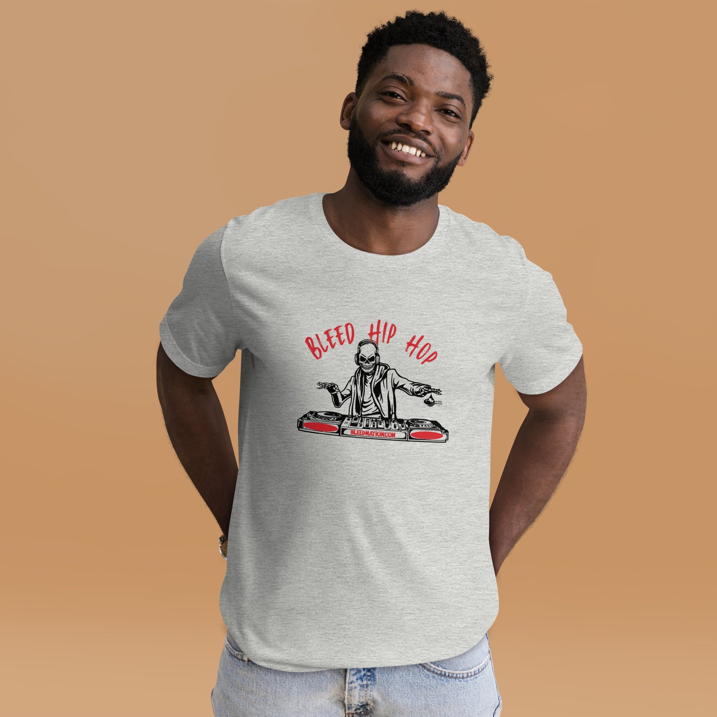 Bleed Hip Hop Skeleton Turntables Unisex t-shirt