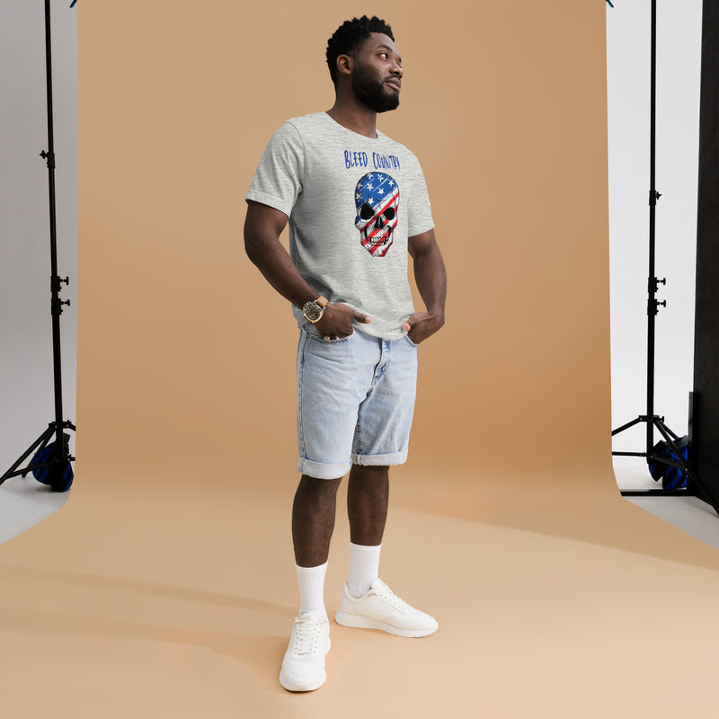 Skeleton Patriotic Mask Unisex t-shirt