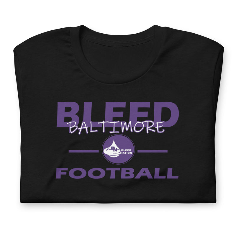 Bleed Baltimore Football Unisex t-shirt