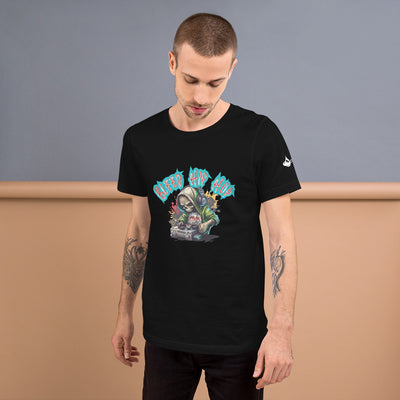 Bleed Skeleton TurnTable Unisex t-shirt
