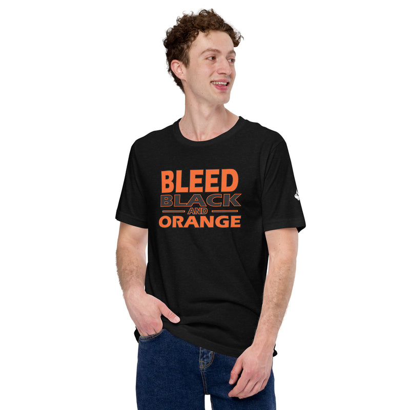 Bleed Black & Orange  Unisex t-shirt