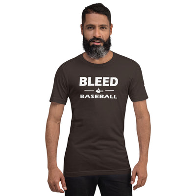 Unisex Short Sleeve Bleed Baseball Printed T-shirt