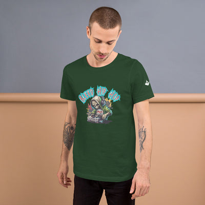 Bleed Skeleton TurnTable Unisex t-shirt