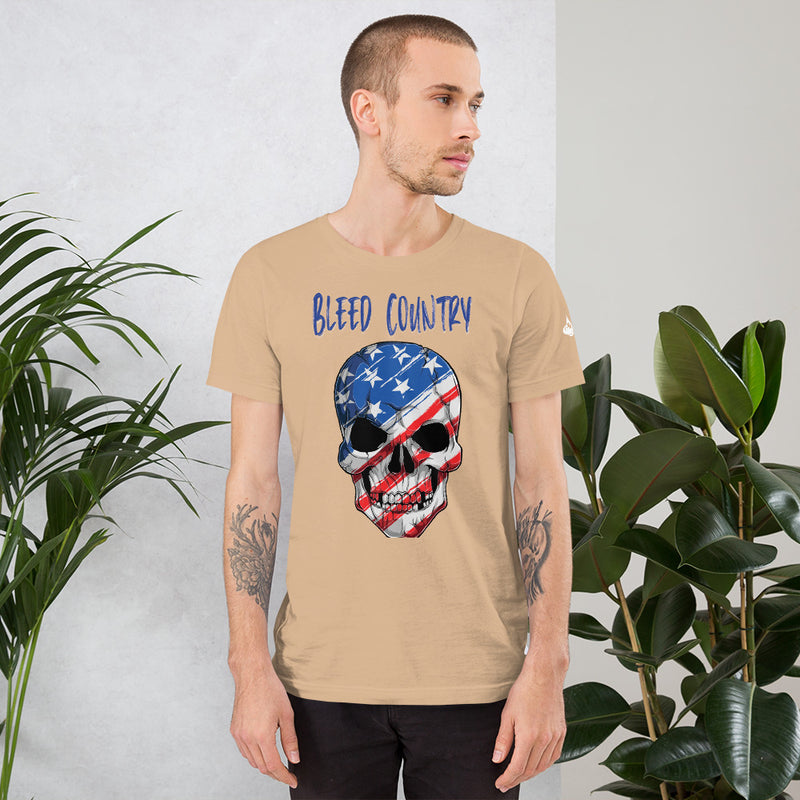 Skeleton Patriotic Mask Unisex t-shirt
