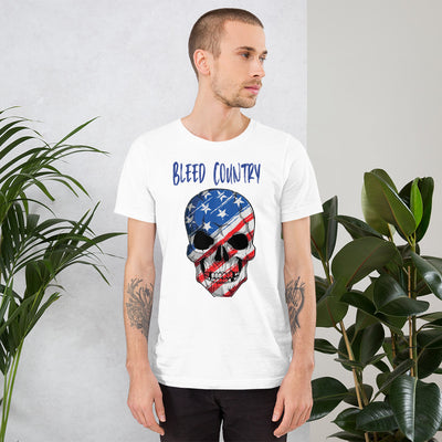 Skeleton Patriotic Mask Unisex t-shirt