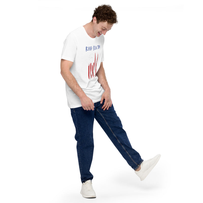Bleed Ripped Flag Unisex t-shirt