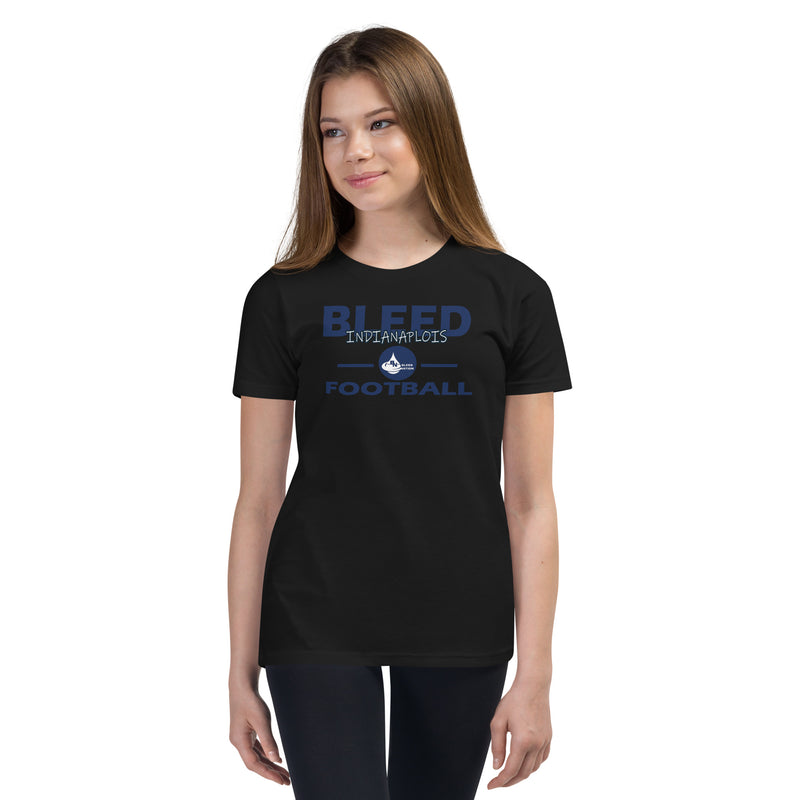 Bleed Indianaplois Football Youth Short Sleeve T-Shirt
