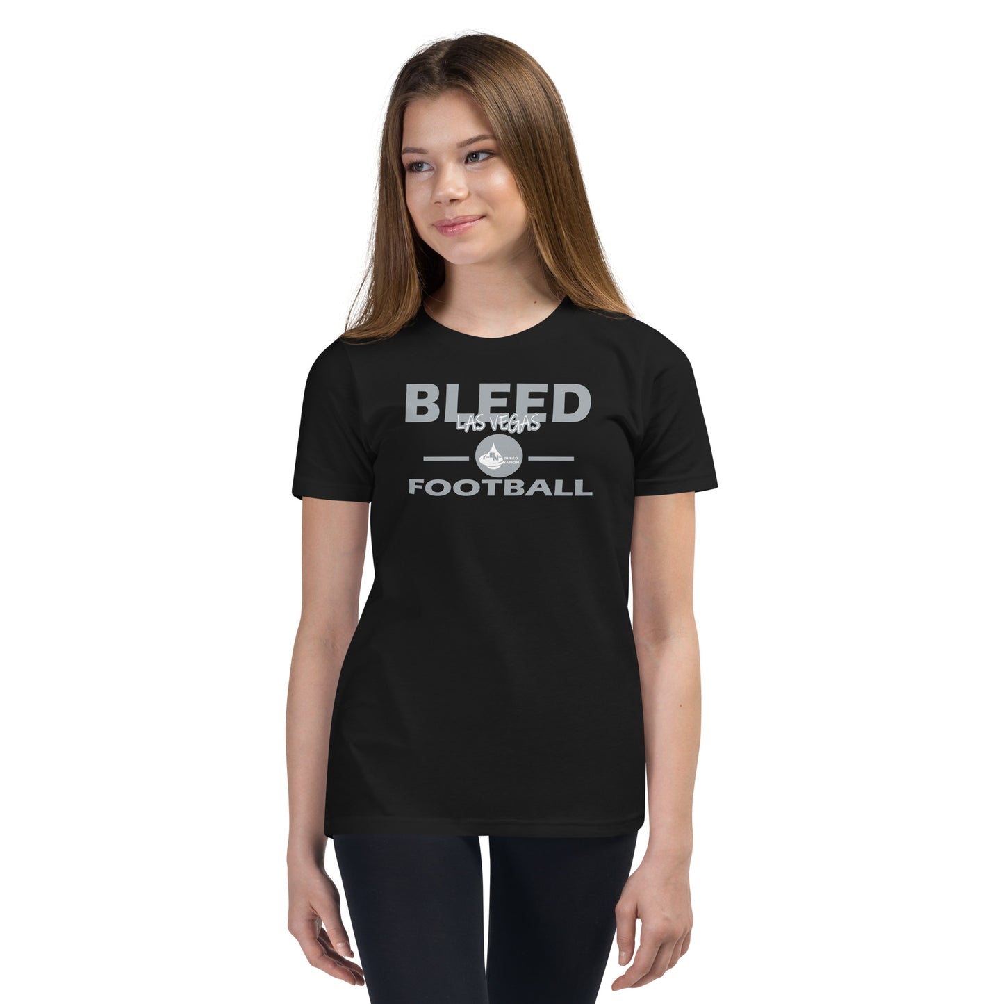 Bleed Las Vegas Football Youth Short Sleeve T-Shirt