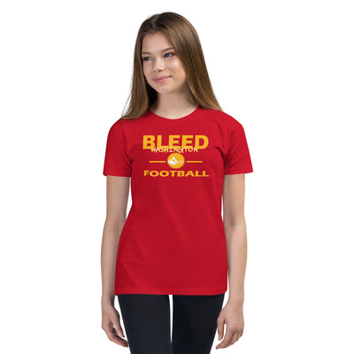 Bleed Washington Football Youth Short Sleeve T-Shirt