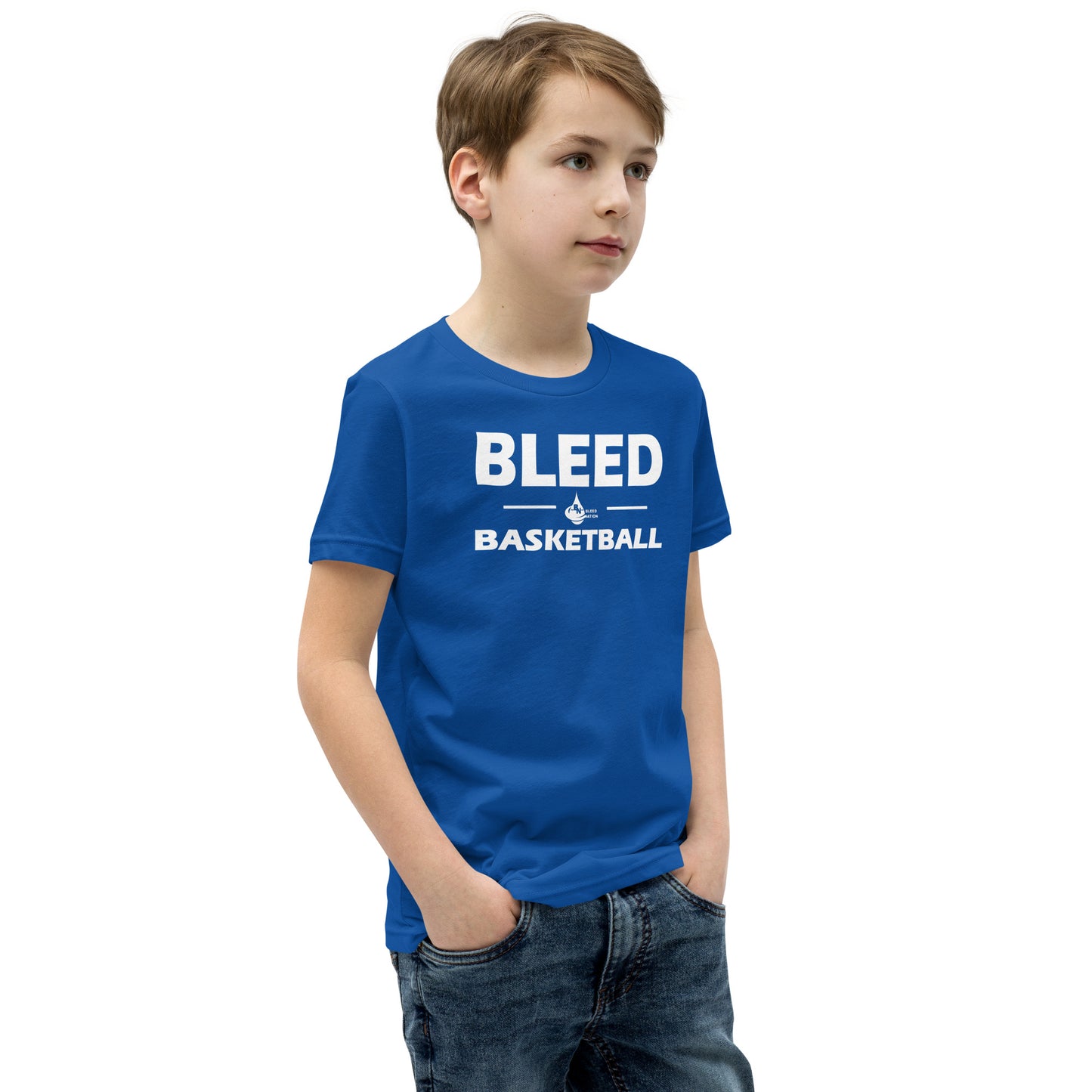 Best Unisex Great Quality Bleed Basketball Youth Short Sleeve T-Shirt