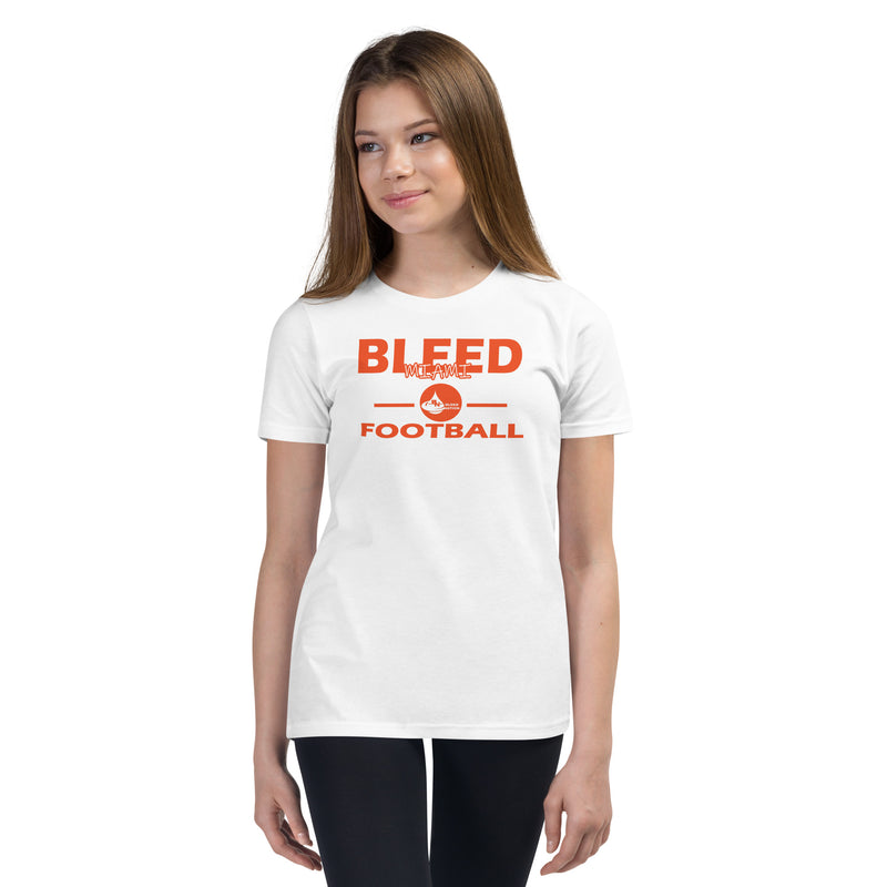 Bleed Miami Football Youth Short Sleeve T-Shirt