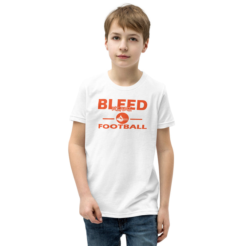 Bleed Miami Football Youth Short Sleeve T-Shirt