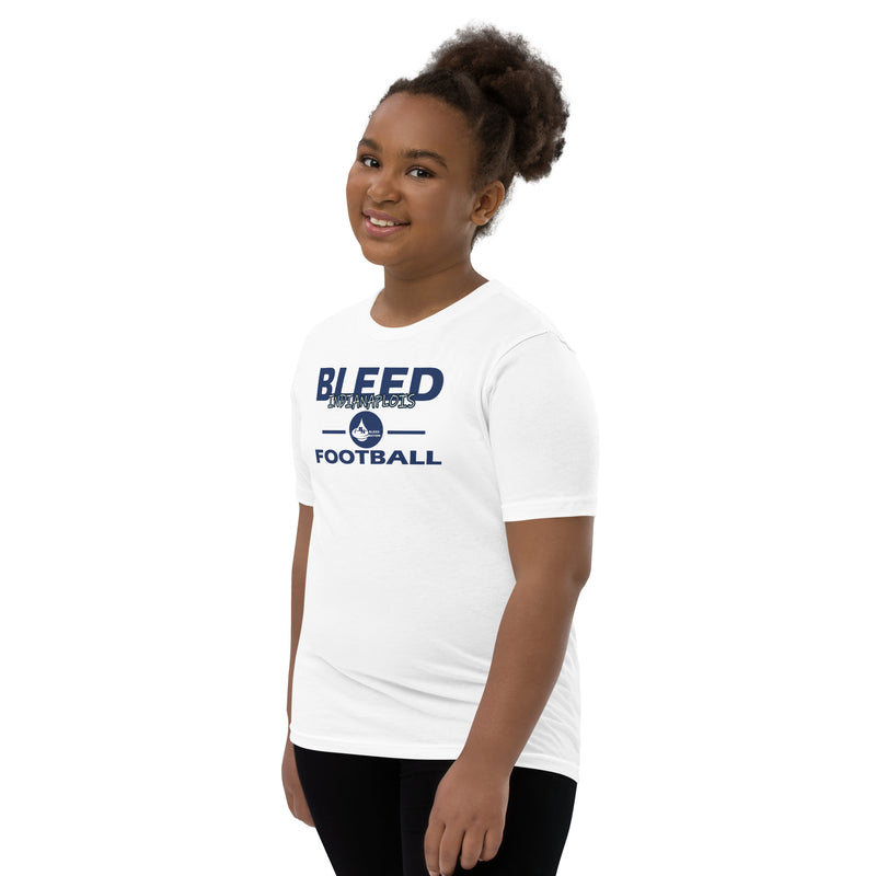 Bleed Indianaplois Football Youth Short Sleeve T-Shirt
