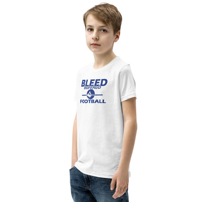 Bleed Buffalo Football Youth Short Sleeve T-Shirt