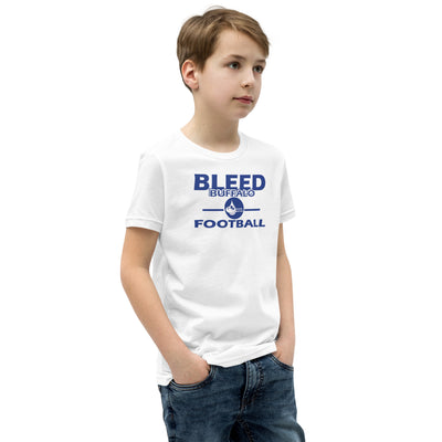 Bleed Buffalo Football Youth Short Sleeve T-Shirt